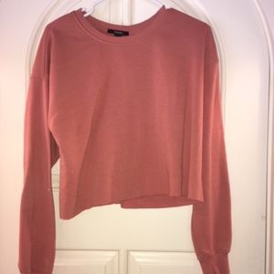 Pink Cropped Sweatshirt